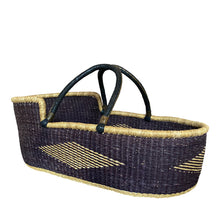 Baby Moses Basket Black Handles - Diamond