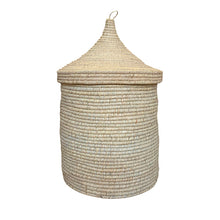 Madagascar Woven Palm Lidded Basket - Large