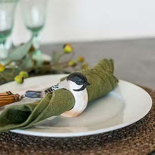 Wildlife Garden Hand Carved Napkin Ring - Marsh Tit