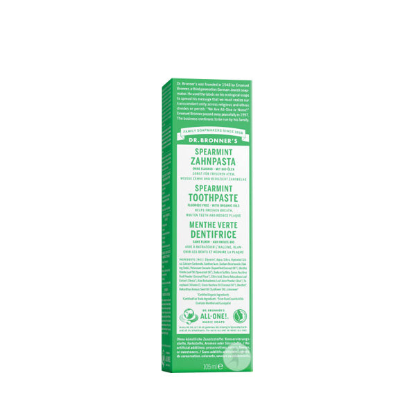 Dr. Bronner's Toothpaste FluorideFree 105gr Spearmint Elenfhant