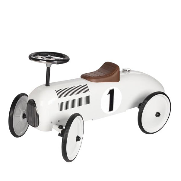 Goki Classic Ride On Metal Car White Elenfhant