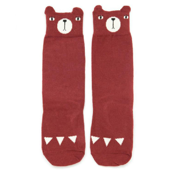 mini dressing socks Mini Dressing Red Bear Knee Socks