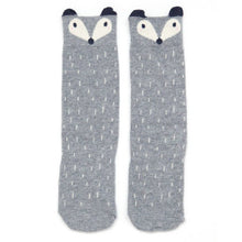 Mini Dressing Fox Grey Raccoon Knee Socks