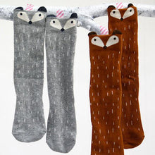 Mini Dressing Fox Grey Raccoon Knee Socks