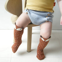 Mini Dressing Brown Fox Knee Socks