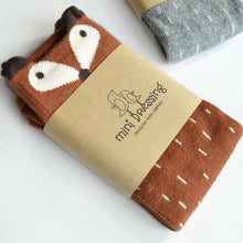 Mini Dressing Brown Fox Knee Socks