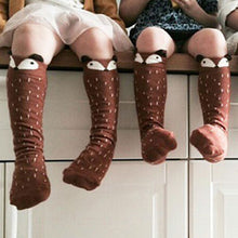 Mini Dressing Brown Fox Knee Socks