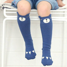 Mini Dressing Blue Bear Knee Socks