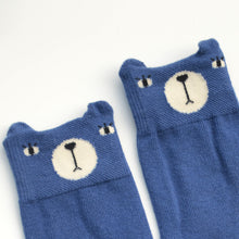 Mini Dressing Blue Bear Knee Socks