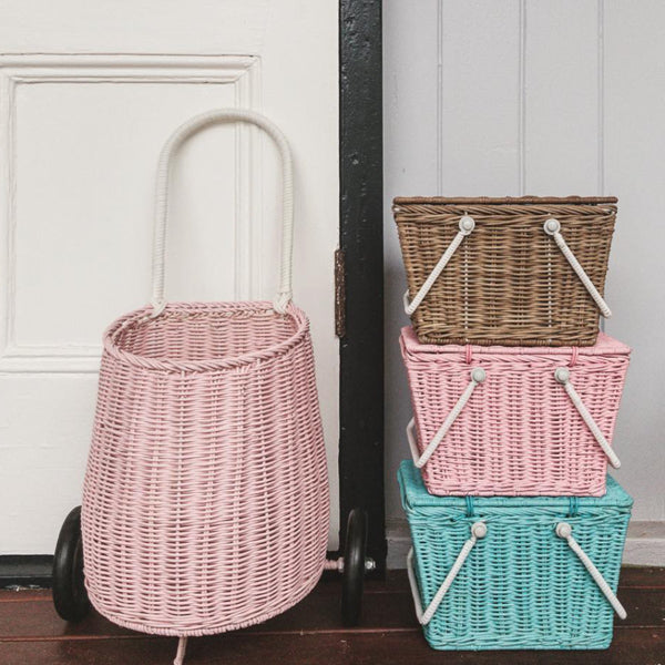 Olli Ella Piki Picnic Basket Pink Elenfhant