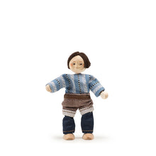 Trauffer Pilgram Flexible Wooden Doll - Swiss Wrestling - Brown-Haired
