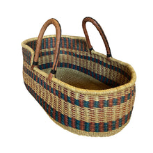 Baby Moses Basket Brown Handles - Multicolor