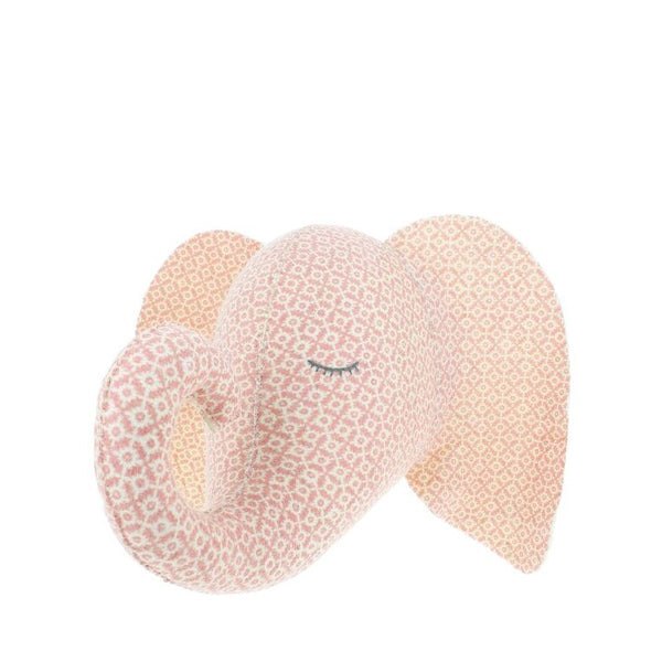 Fiona Walker Sleepy Elephant Head - Pink