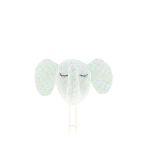 Fiona Walker Animal Head Hook - Sleepy Elephant Blue
