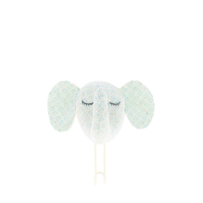 Fiona Walker Animal Head Hook - Sleepy Elephant Blue