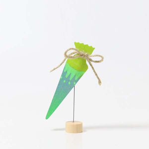 Grimm's Decorative Figure - School Cone Neon Green