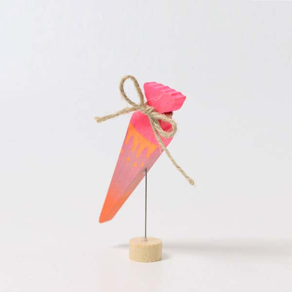 Grimm's Decorative Figure - School Cone Neon Pink