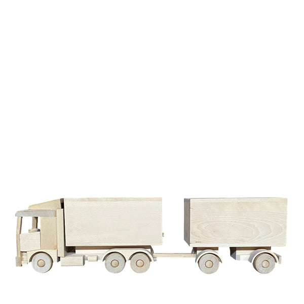Wooden Truck With Double Trailer