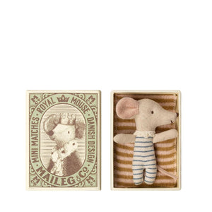 Sleepy/Wakey Baby Mouse in Matchbox - Boy