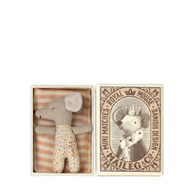 Sleepy/Wakey Baby Mouse in Matchbox - Rose