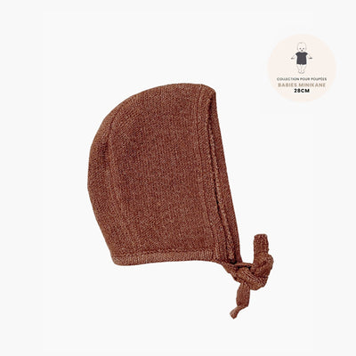 Minikane "Collection Babies" Knitted Bonnet ÉLIE – Caramel Chiné