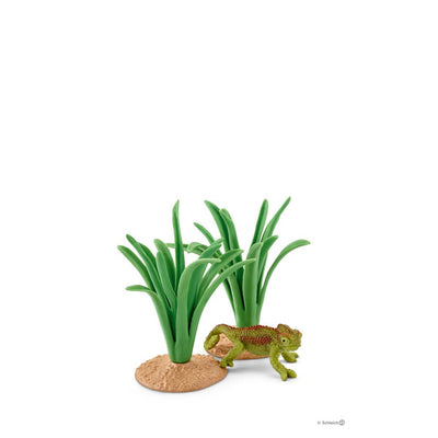 Schleich Wildlife Chameleon and Reeds Set