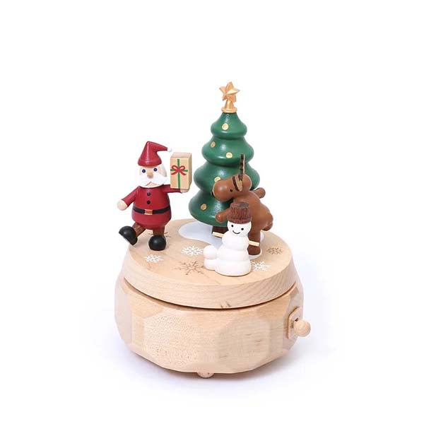 Wooden christmas music box discount