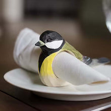 Wildlife Garden Hand Carved Napkin Ring - Great Tit