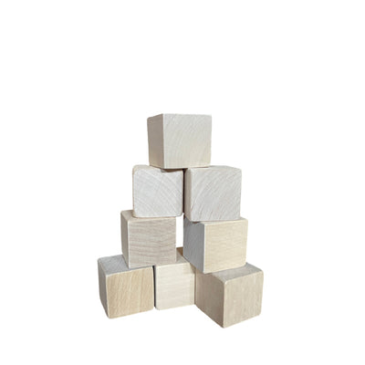 Natural Building Blocks Untreated Beech Wood - 8 pcs