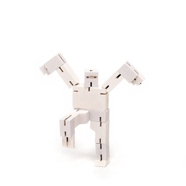 Areaware wooden toys cubebot white micro puzzle