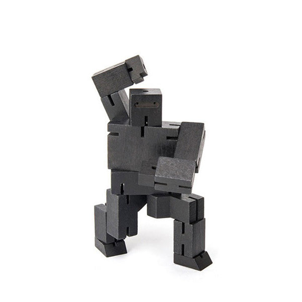 Areaware wooden toys cubebot black small puzzle