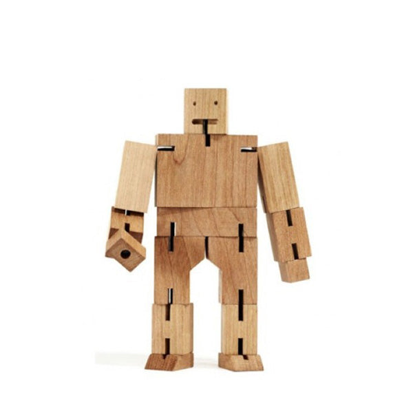 Areaware wooden toys cubebot natural small puzzle