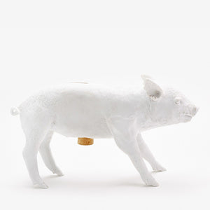 Areaware Reality Bank in the Form of a Pig - Matte White