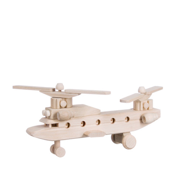 Bartu Wooden Tandem Rotor Helicopter - Natural