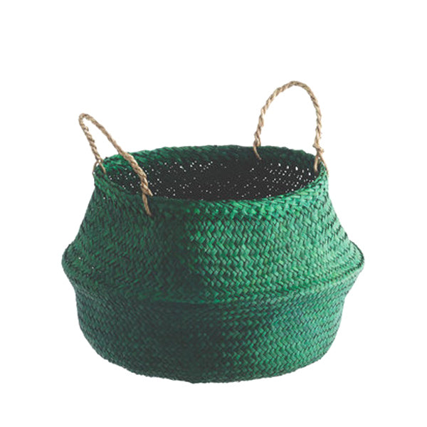 Seagrass Belly Basket – Green
