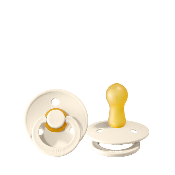 Bibs Classic Round Pacifier – Ivory - Elenfhant