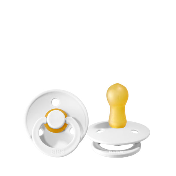 Bibs Classic Round Pacifier - White