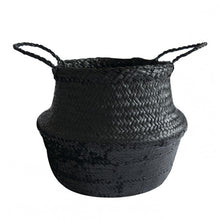 Black Sequin Dipped Seagrass Basket – Black