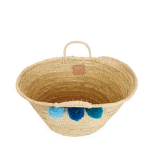 Bohemia Design Pom Pom Basket – Blue Ombre - Elenfhant