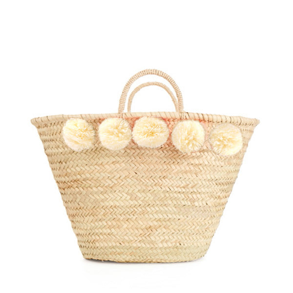 Bohemia Design Pom Pom Basket – Cream