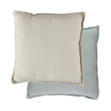 Camomile London Padded Cushion – Powder Blue/Stone