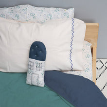 Camomile London Petit House Cushion – Minako Cornflower/Midnight Blue