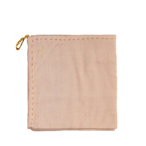 Camomile London Single Layer Swaddle Blanket – Blossom Pink