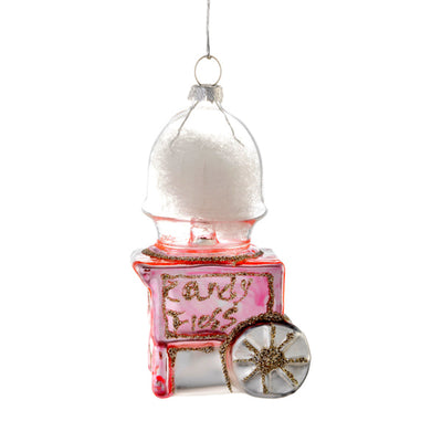 Glass Shaped Christmas Bauble - Candy Floss