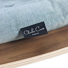Charlie Crane LEVO Rocker in Walnut - Aruba Blue
