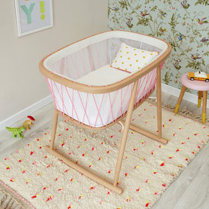 Charlie Crane KUMI Crib - Mesh / Pink