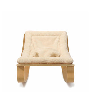 Charlie Crane LEVO Rocker in Beech - Fur Milk Cushion