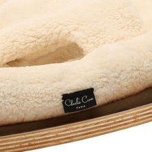 Charlie Crane LEVO Rocker in Walnut - Fur Milk Cushion