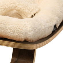 Charlie Crane LEVO Rocker in Walnut - Fur Milk Cushion