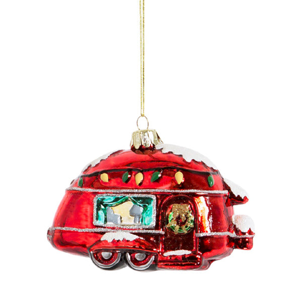 Glass Shaped Christmas Bauble - Christmas Caravan